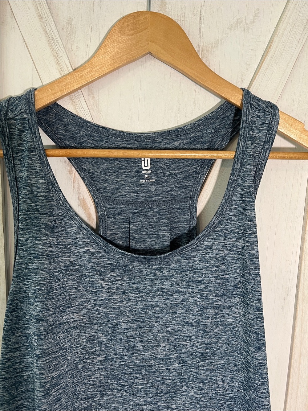 Ideology Heathered Navy Racerback Tank Top